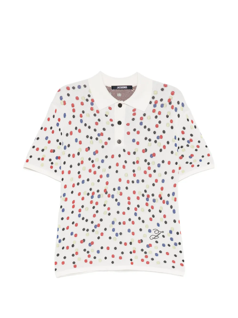 Jacquemus polka-dot polo shirt - Bianco