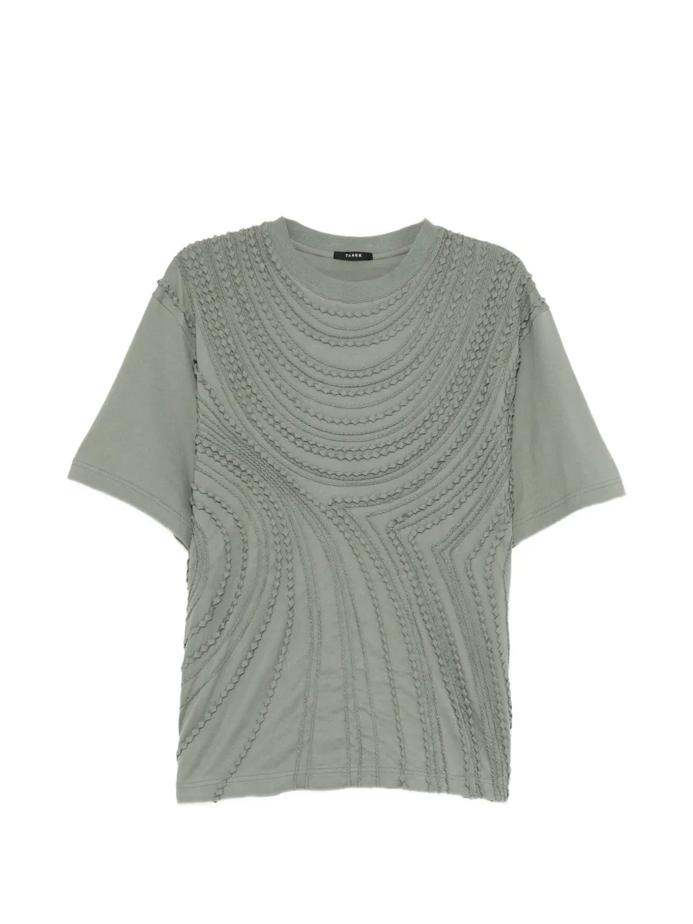 Taakk T-shirt girocollo con ricamo - Verde