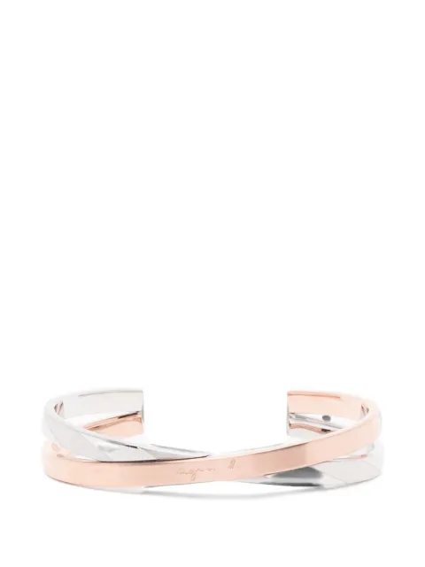 agnès b.  couple bangle logo bracelet