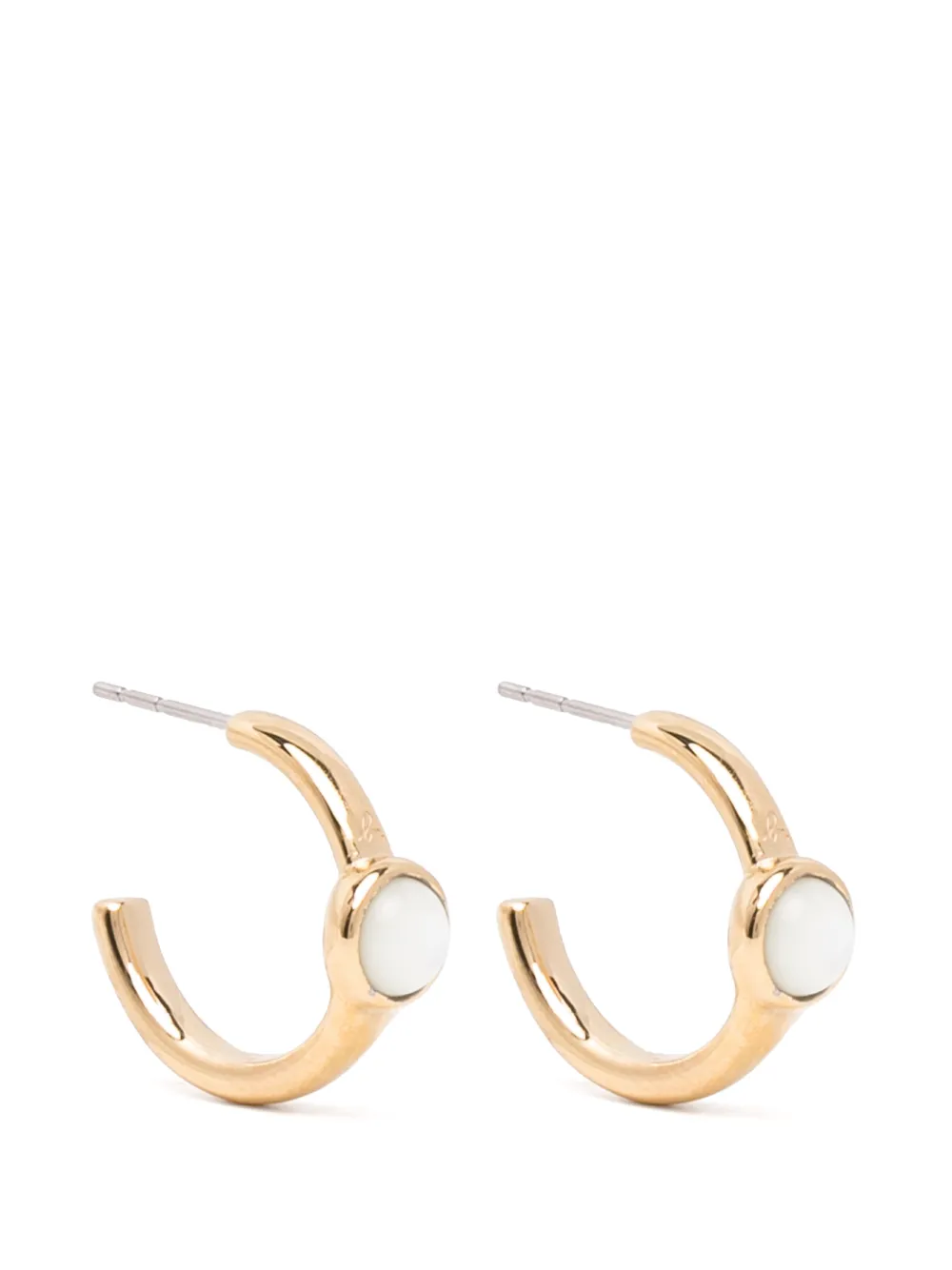 agnès b. mother of pearl earrings - Gold