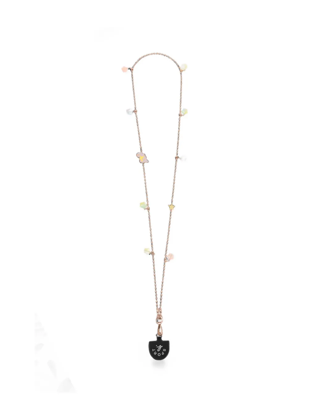Sport B. By Agnès B. Dino-motif Beaded Phone Strap In Gold