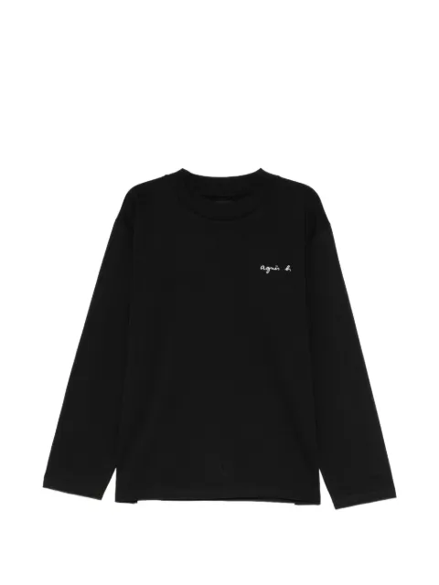 agnès b.  logo-embroidered long-sleeve T-shirt