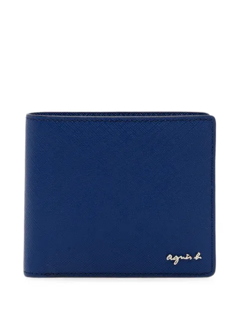agnès b.  bi-fold leather wallet