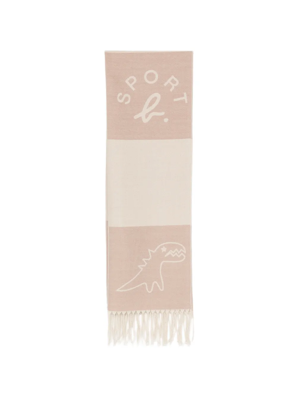 SPORT b. by agnès b. logo-intarsia scarf - Braun