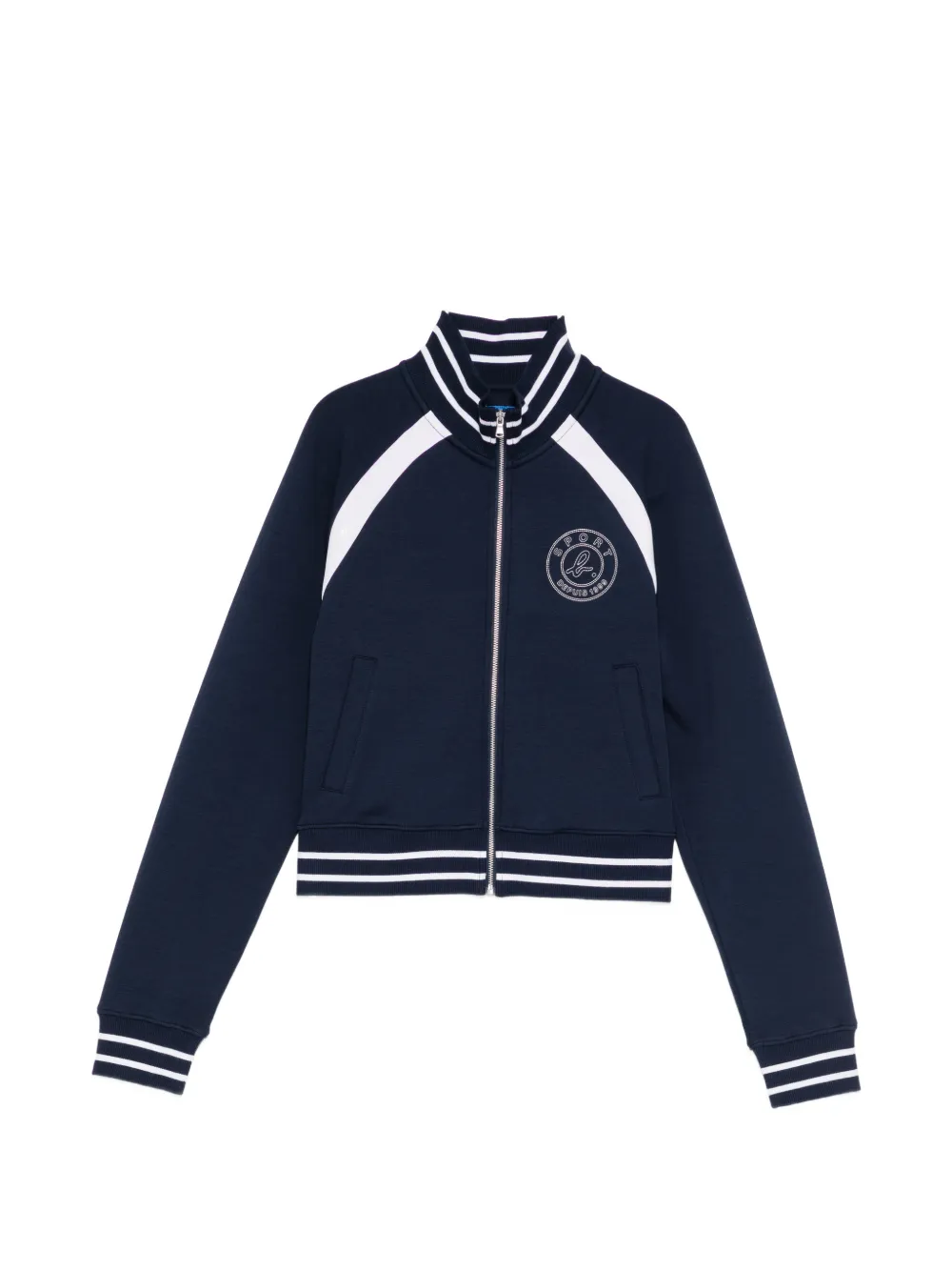 SPORT b. by agnès b. logo-embroidered jacket - Blu