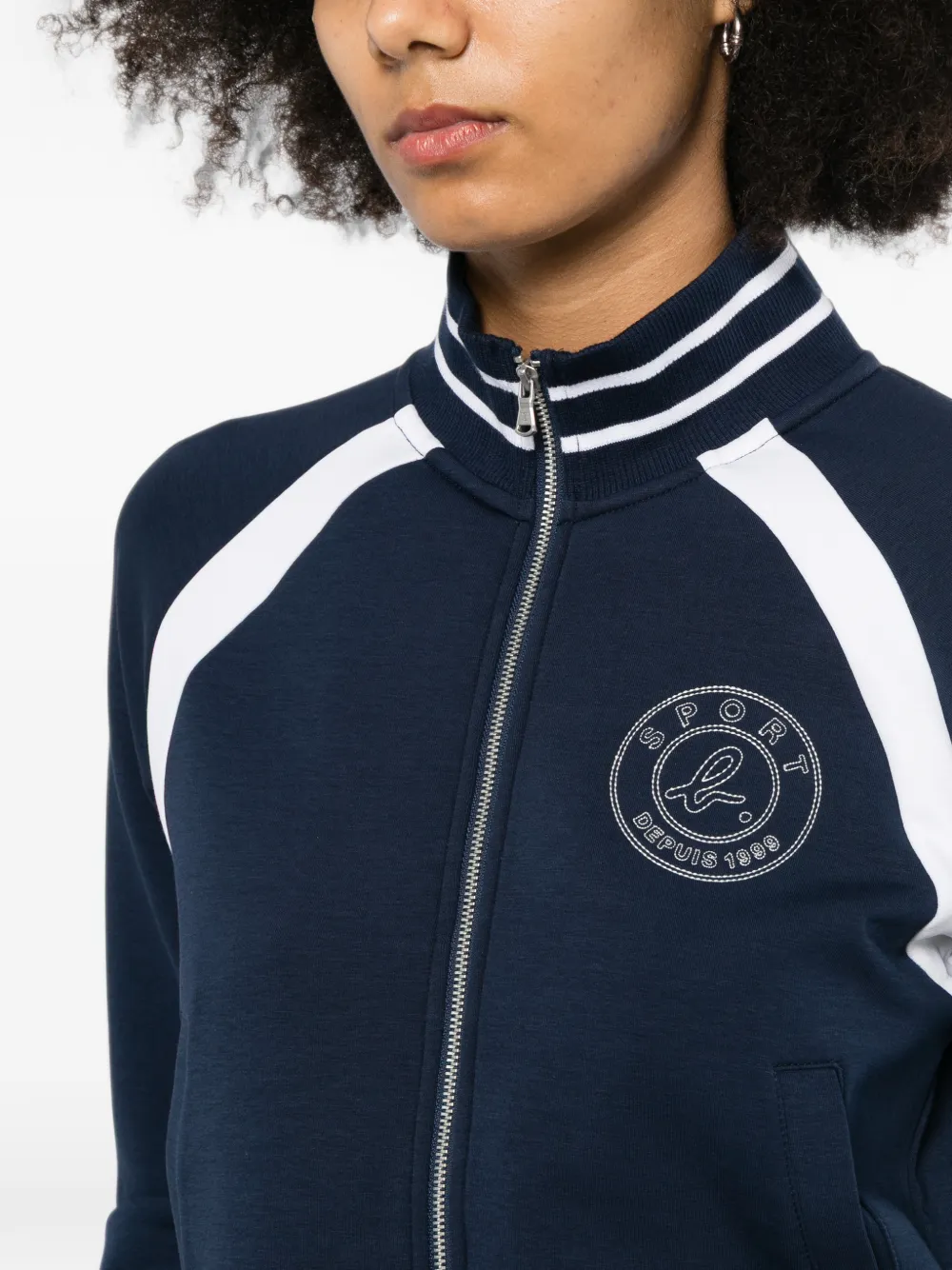 SPORT b. by agnès b. Jack met geborduurd logo Blauw