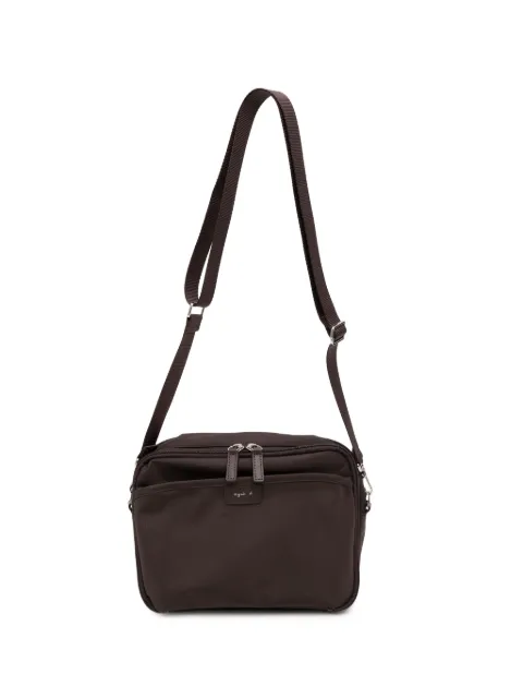 agnès b. logo patched shoulder bag