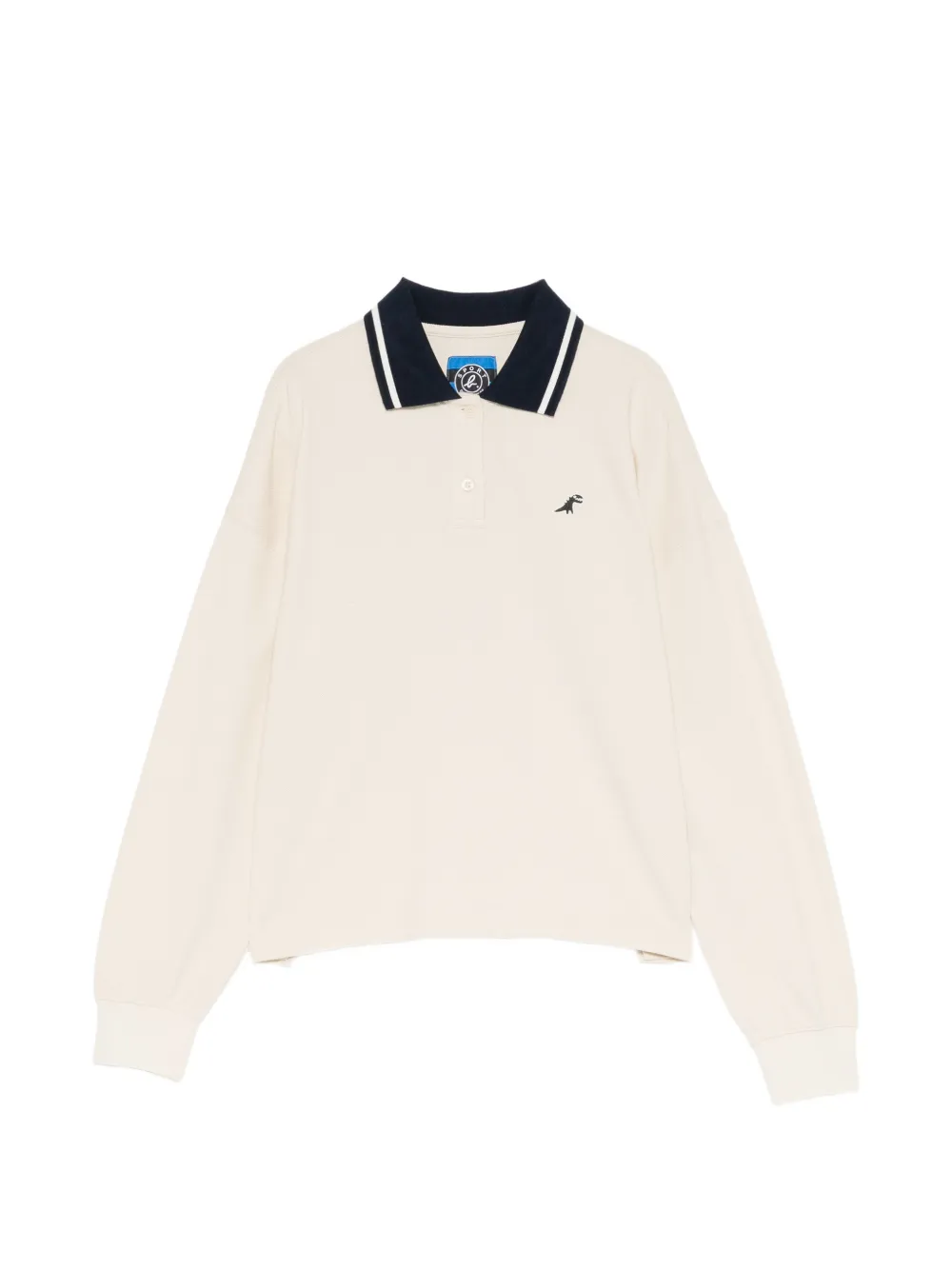 SPORT b. by agnès b. dinosaur-embroidered long-sleeves polo shirt