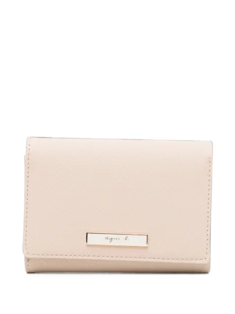 agnès b.  leather folded wallet