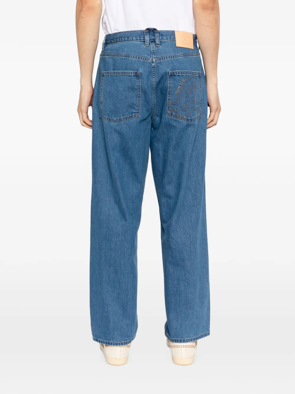 SPORT b. by agnès b. Jeans met geborduurd logo Blauw