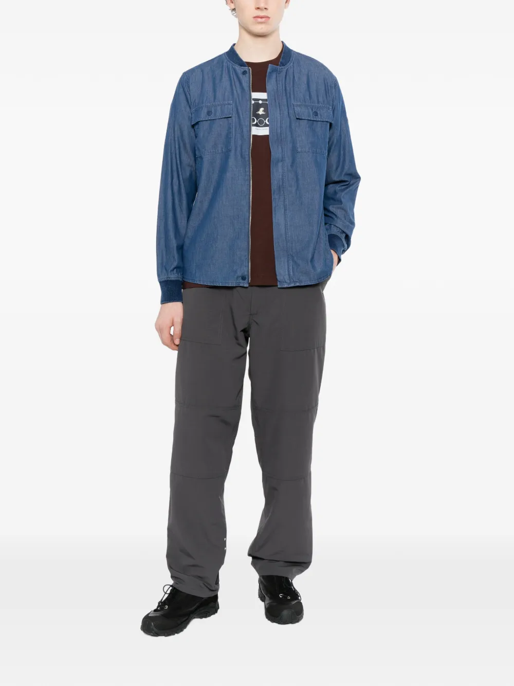 SPORT b. by agnès b. Homme shirtjack met zak Blauw