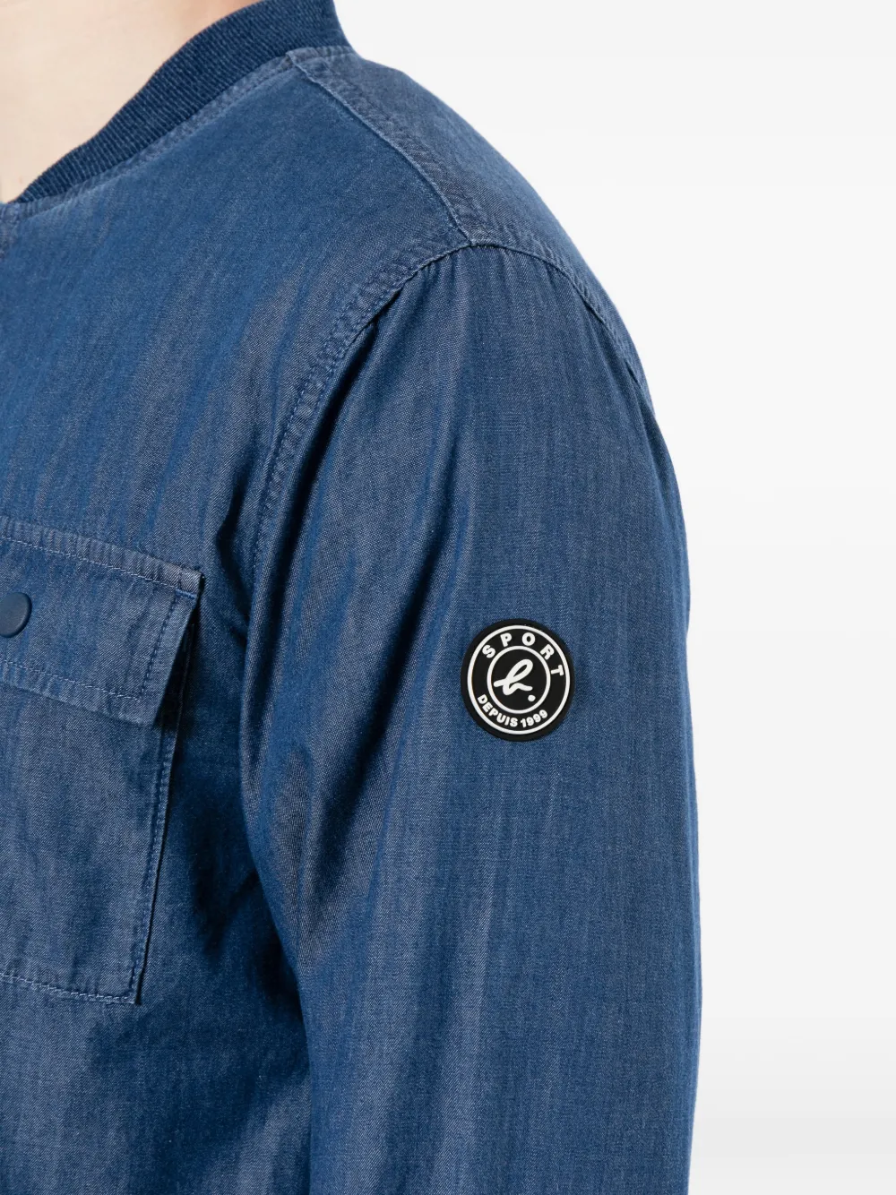 SPORT b. by agnès b. Homme shirtjack met zak Blauw