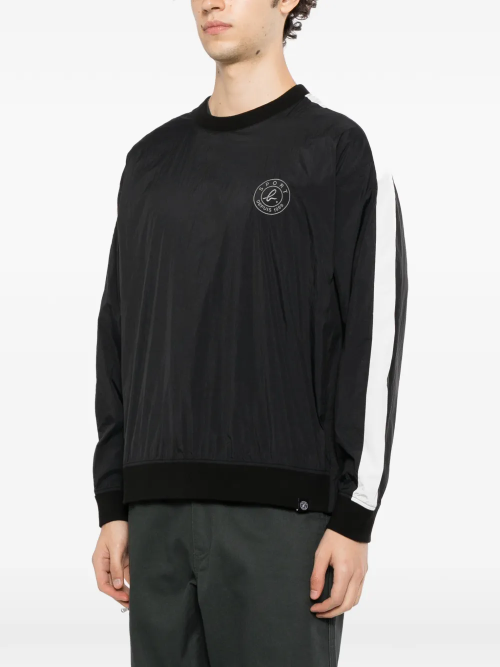 SPORT b. by agnès b. logo-embroidery pullover Zwart