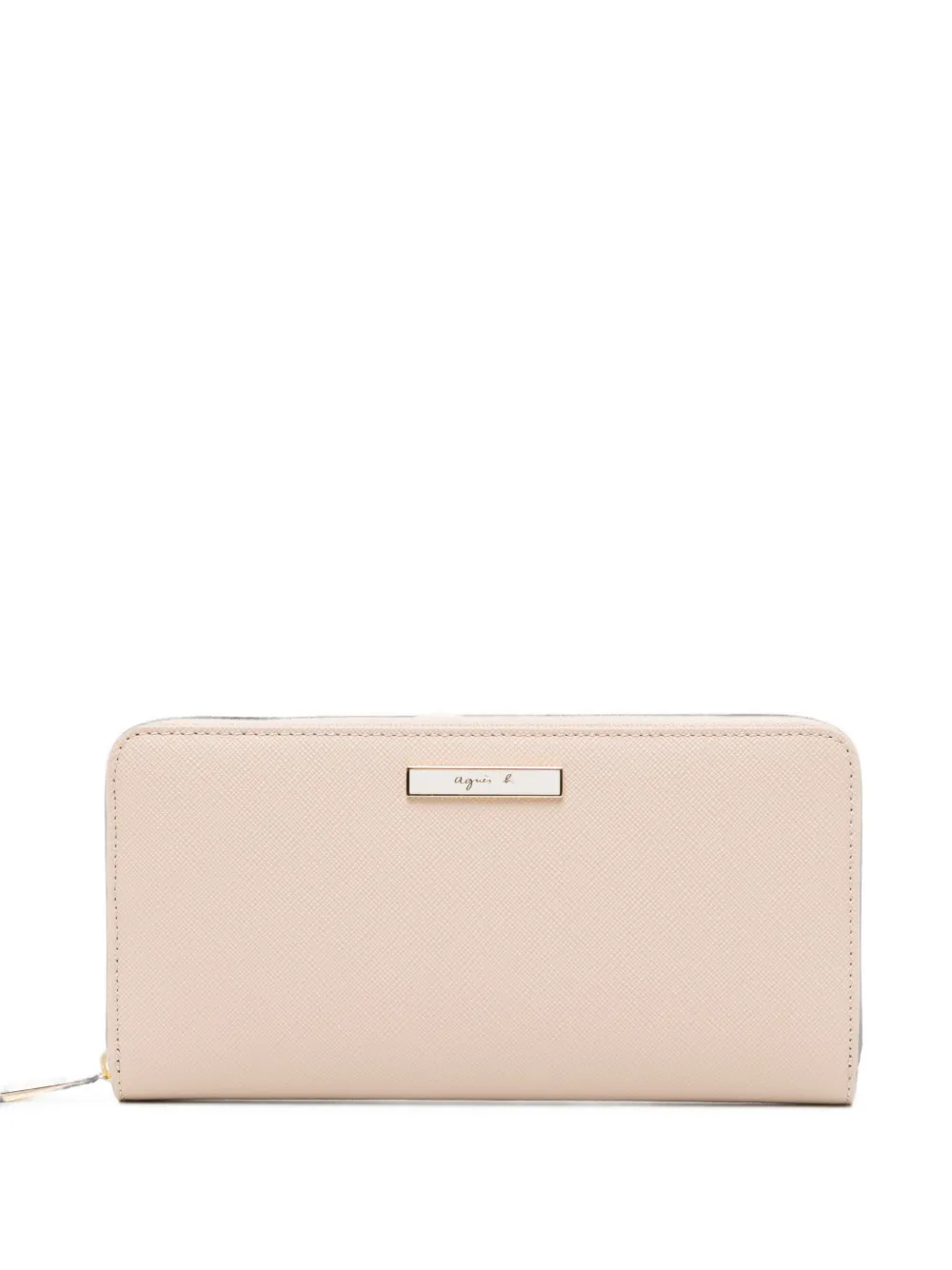 Agnès B. Leather Round-zip Long Wallet In Pink
