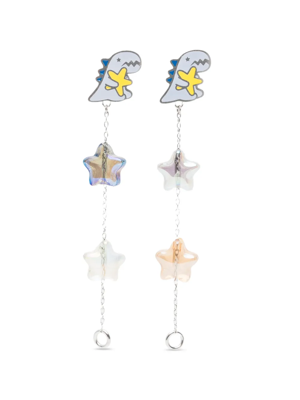 SPORT b. by agnès b. Dino chain hoop earrings