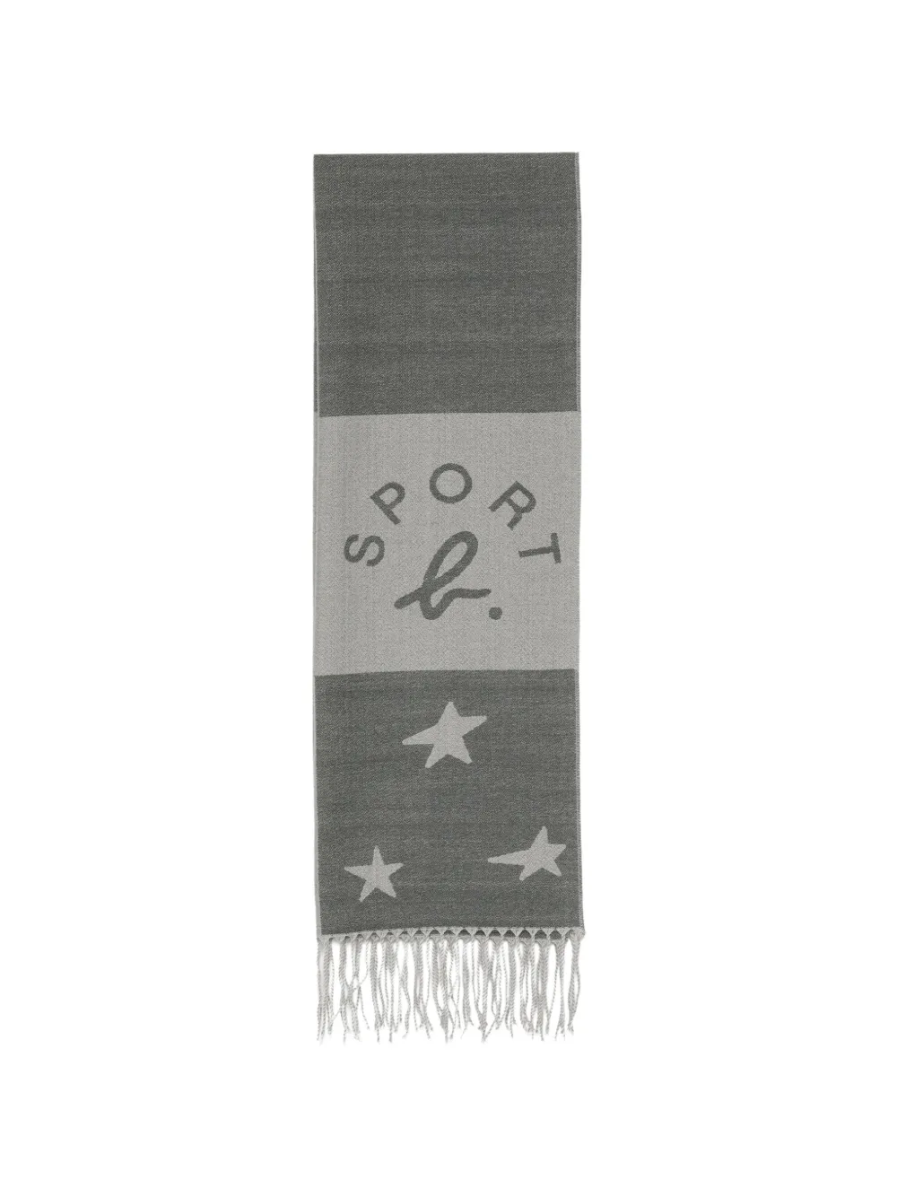 SPORT b. by agnès b. logo-intarsia scarf - Grau