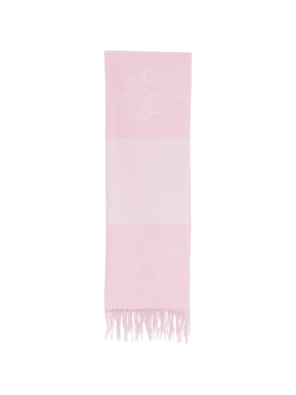 SPORT b. by agnès b. logo-intarsia scarf - Rosa