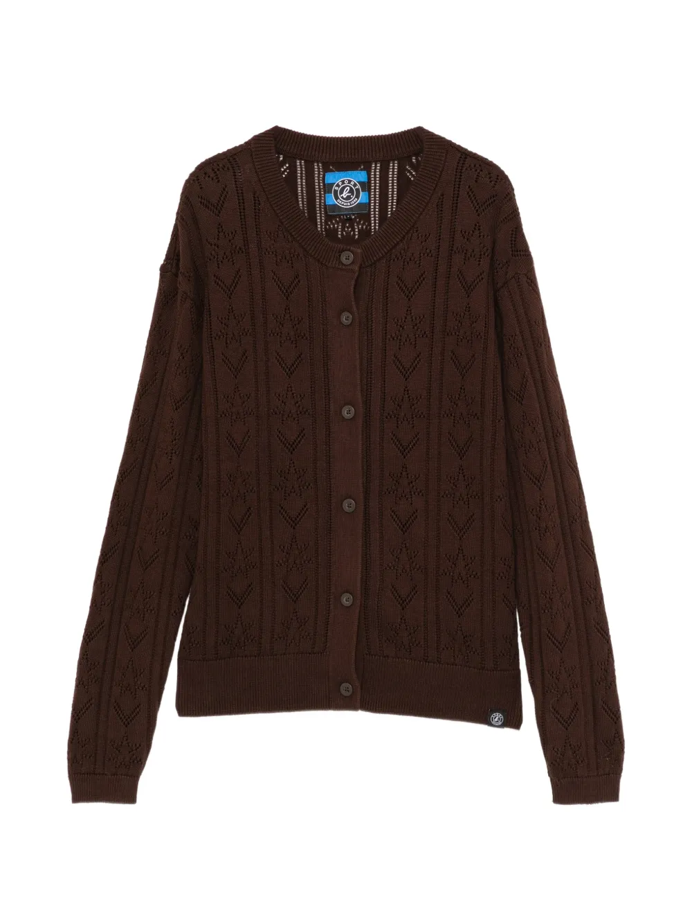 SPORT b. by agnès b. star-pattern cardigan - Brown