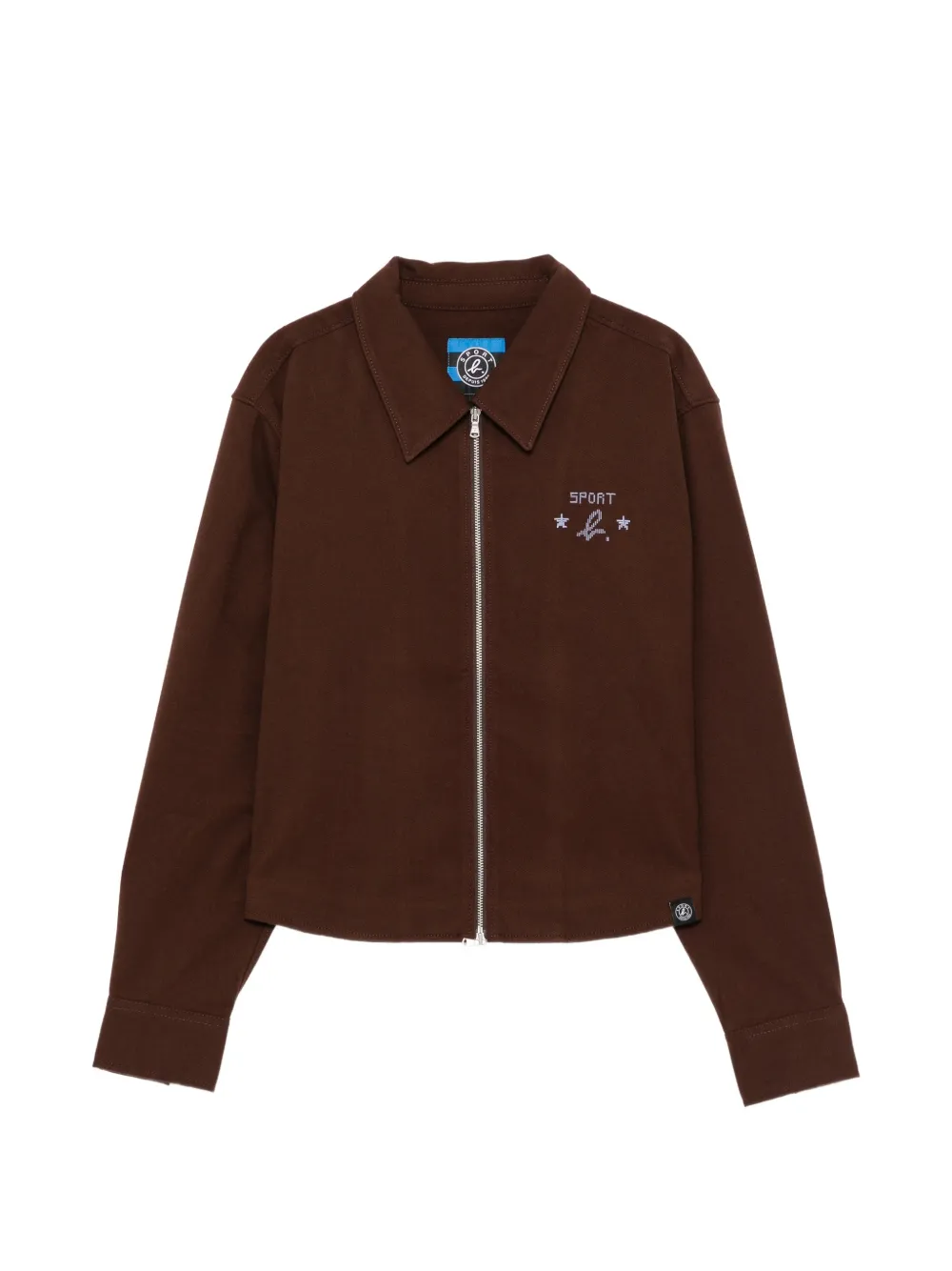 SPORT b. by agnès b. surchemise zippée en flanelle mélangée - Marron