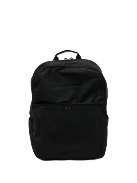 agnès b.  logo-plaque zip-around backpack