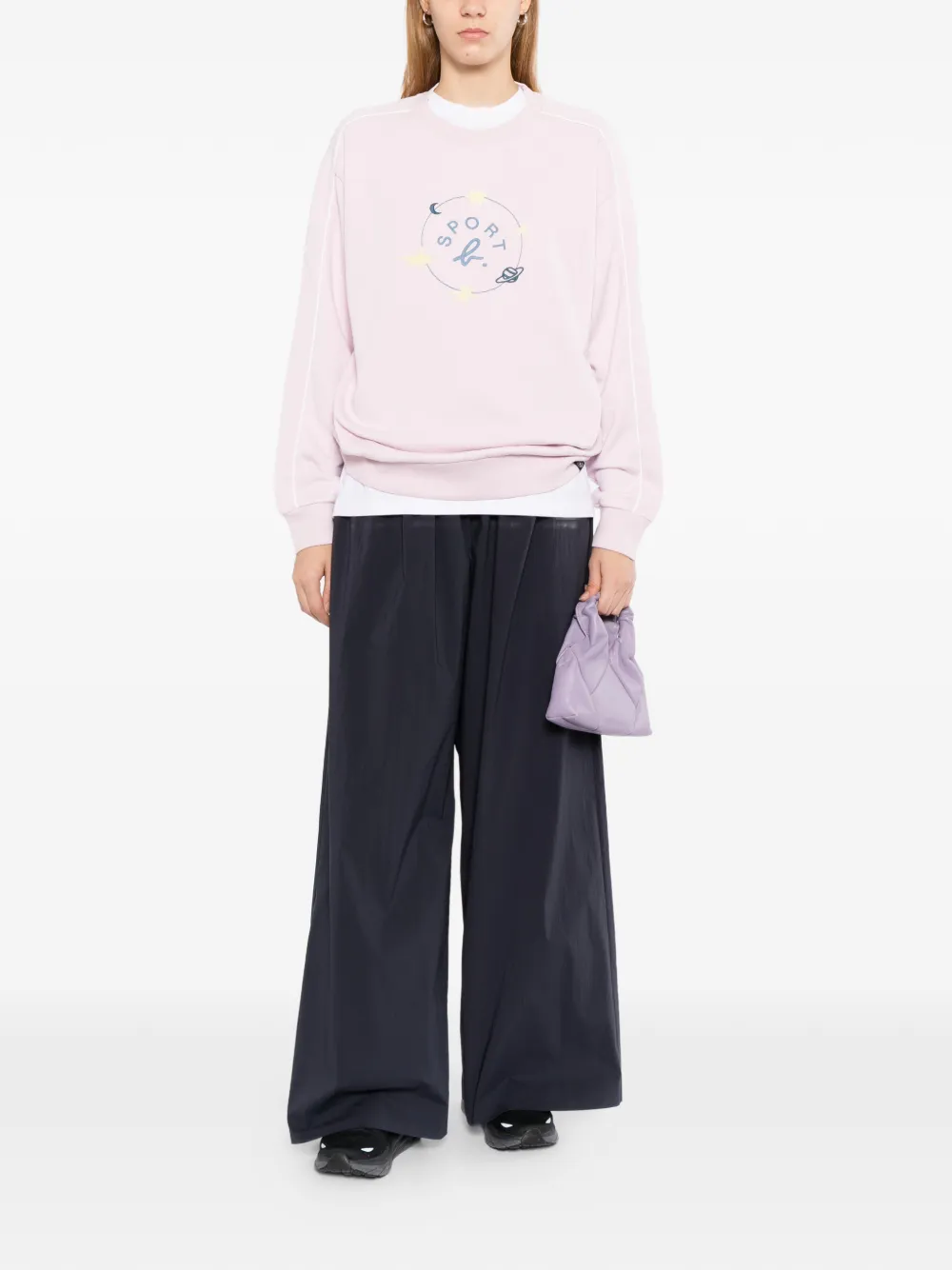 SPORT b. by agnès b. Sweater met logo Roze