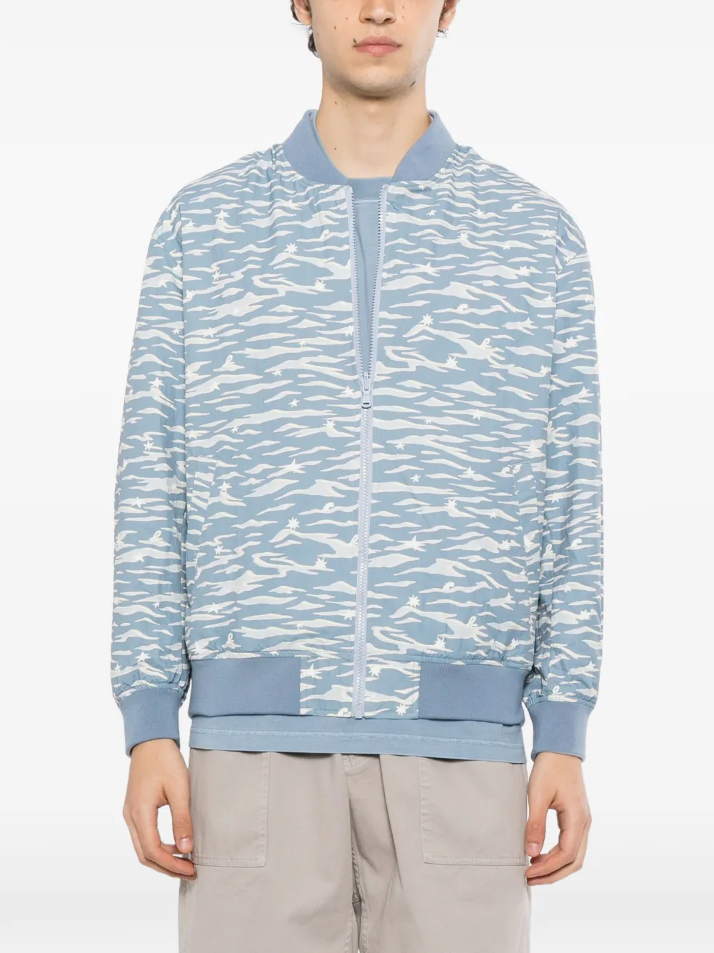 SPORT b. by agnès b. reversible bomber jacket Blauw