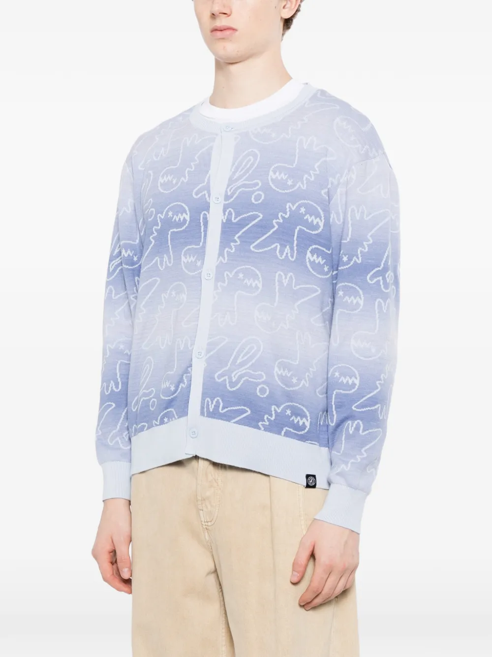 SPORT b. by agnès b. Dino vest met all-over-print Blauw