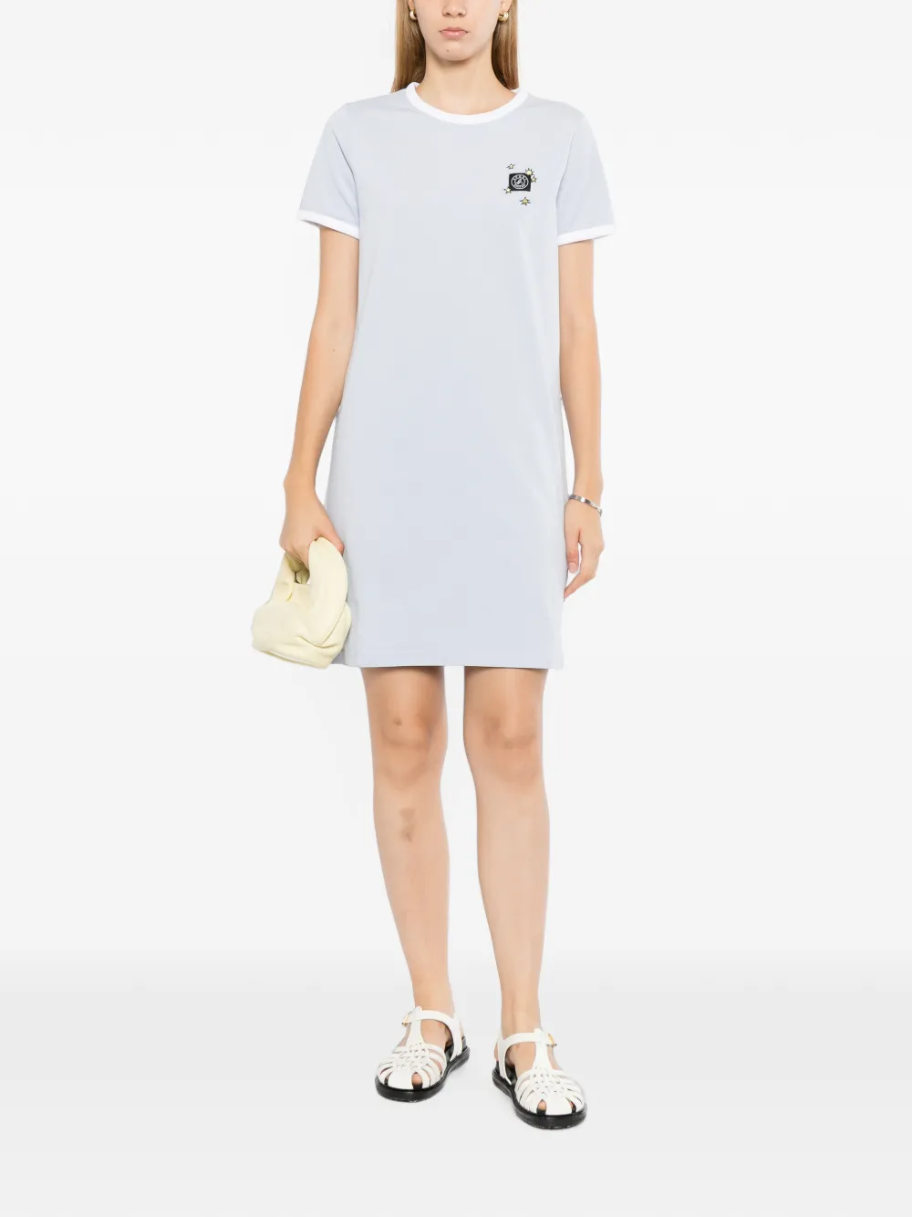 SPORT b. by agnès b. Jurk met geborduurd label Blauw
