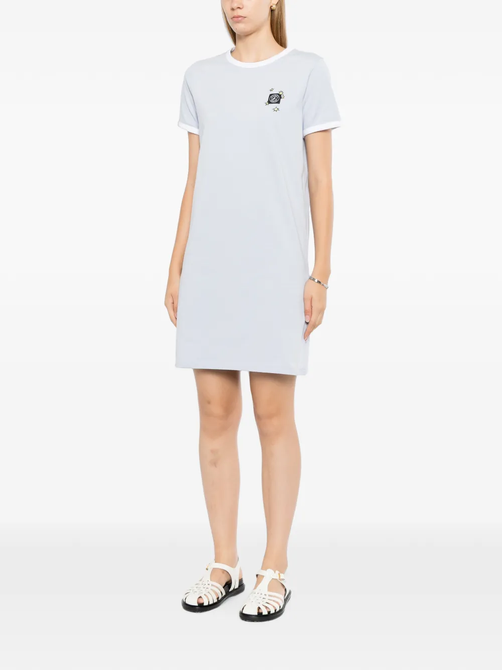 SPORT b. by agnès b. Jurk met geborduurd label Blauw