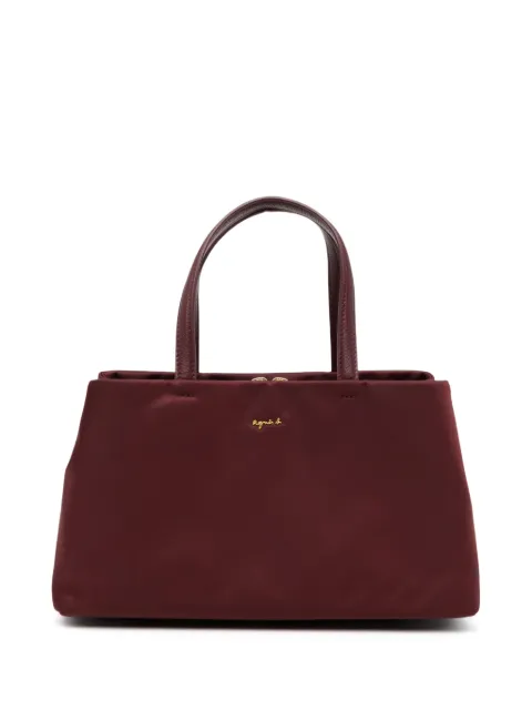 agnès b.  tote con placa del logo
