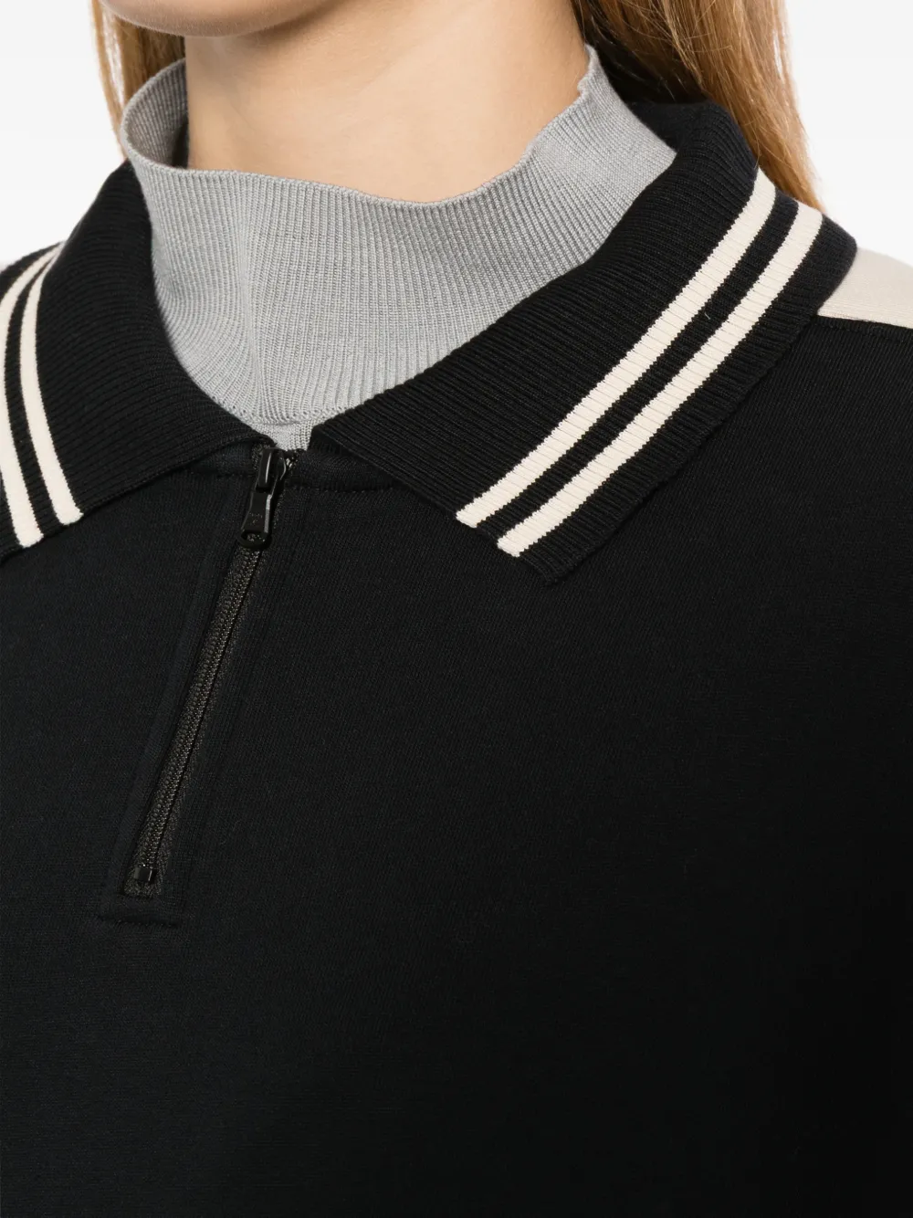 SPORT b. by agnès b. Sweater met halve rits Zwart