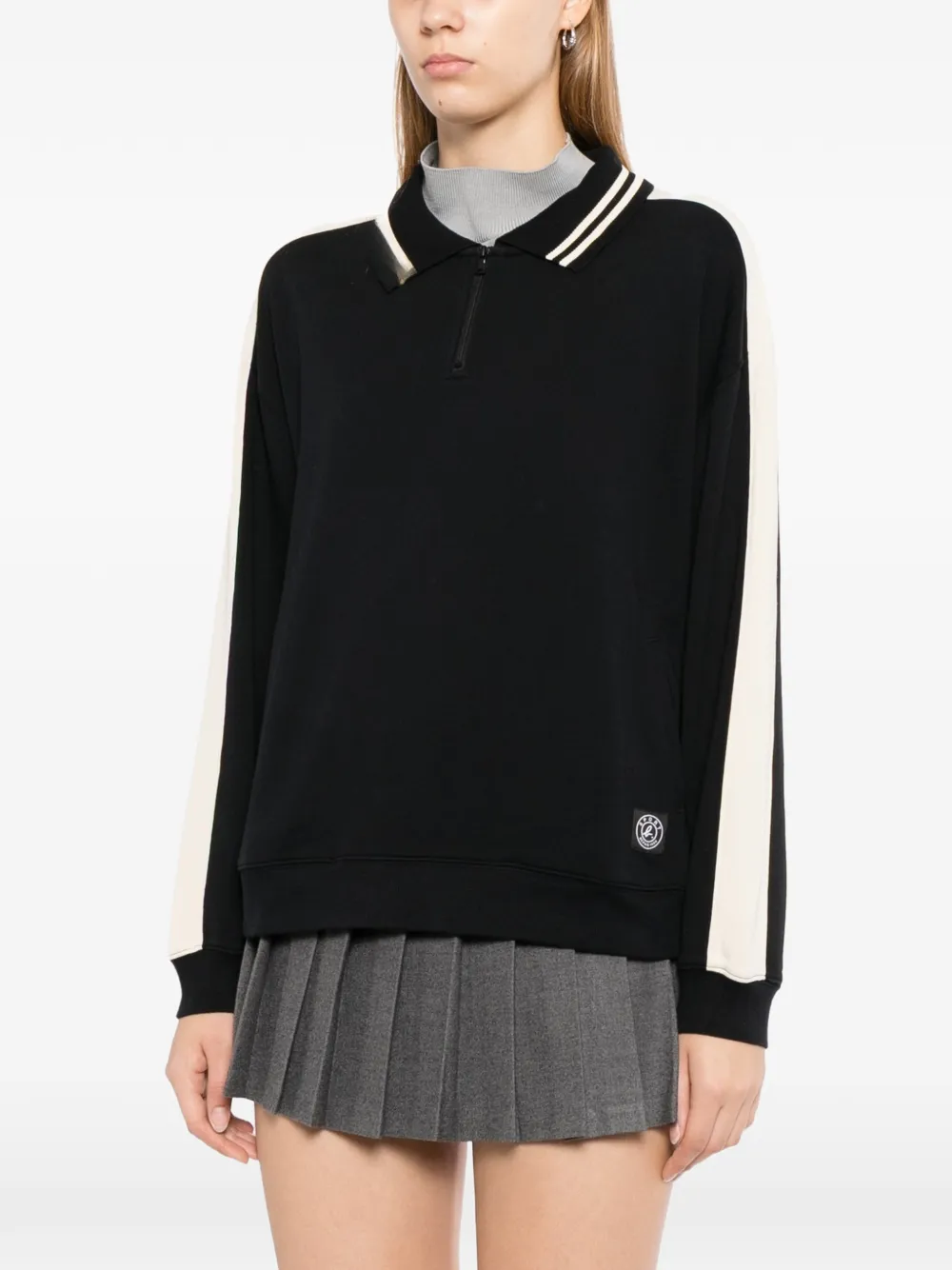 SPORT b. by agnès b. Sweater met halve rits Zwart