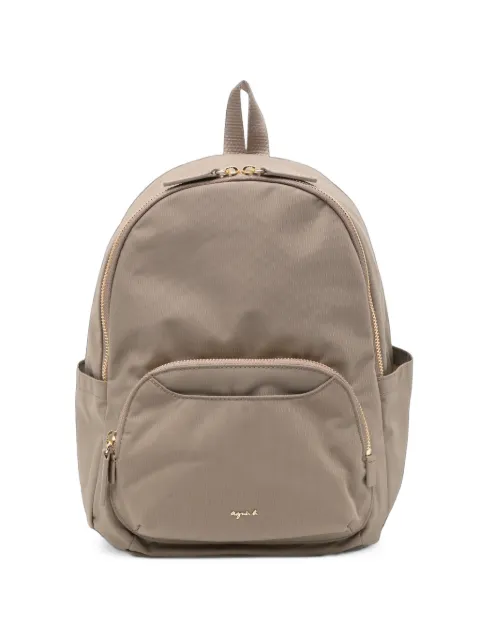 agnès b. logo-plaque backpack