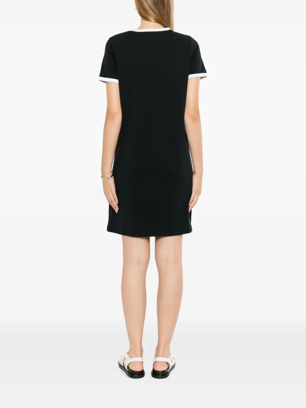 SPORT b. by agnès b. Jurk met geborduurd label Zwart