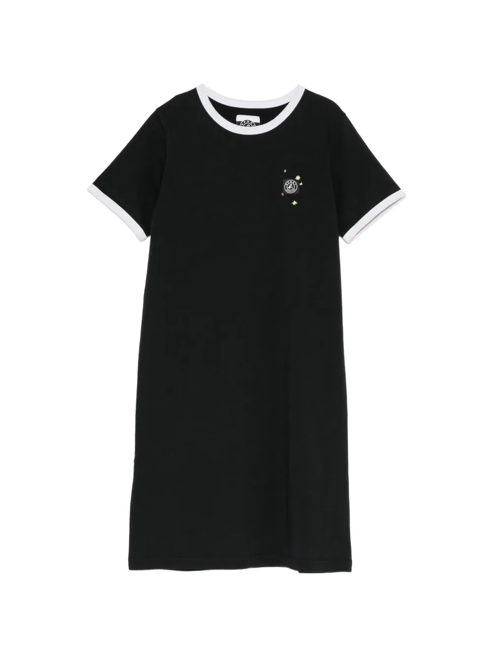 SPORT b. by agnès b. label embroidered dress - Nero