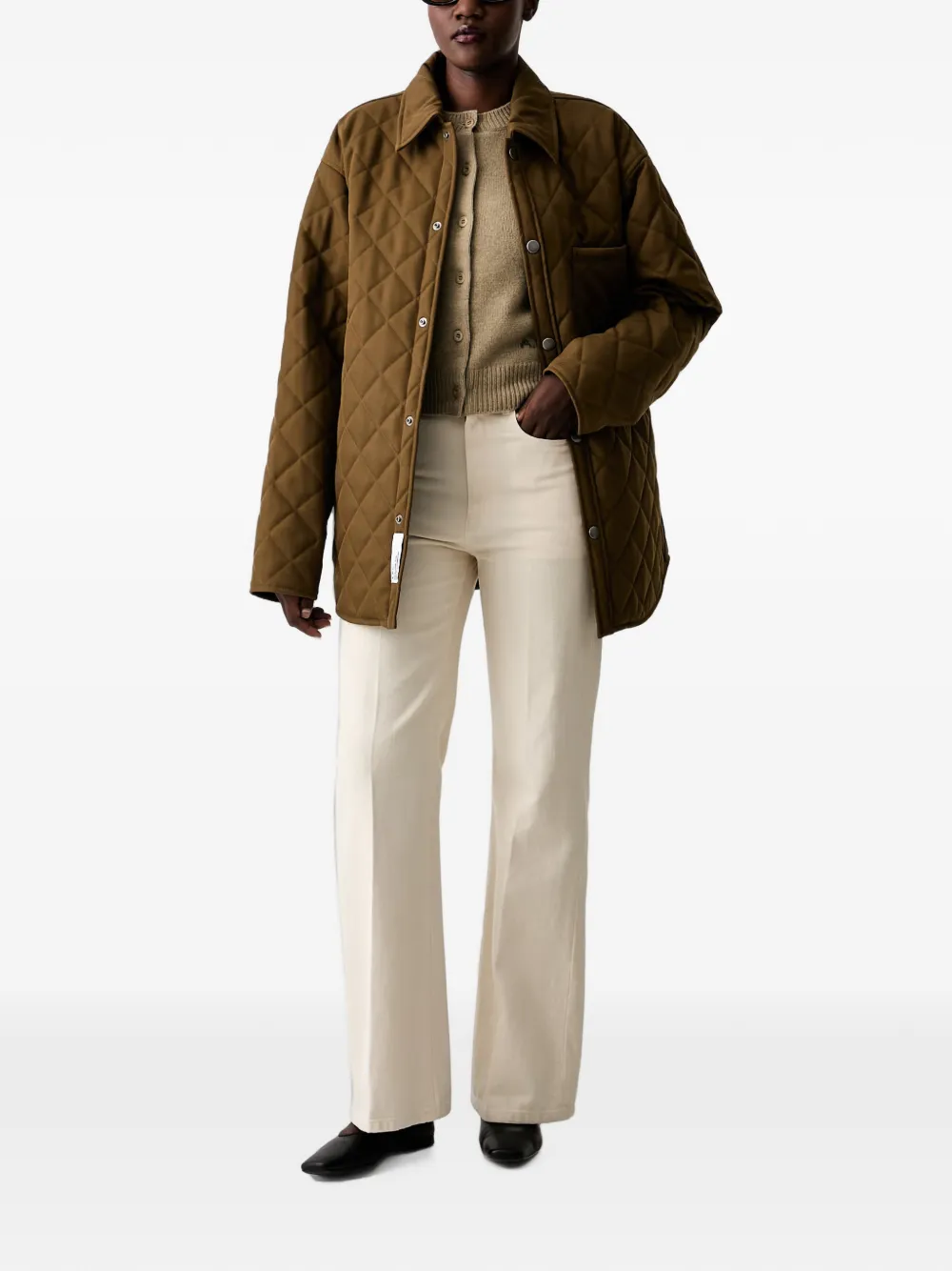 A.P.C. Lila vest met geborduurd logo Beige