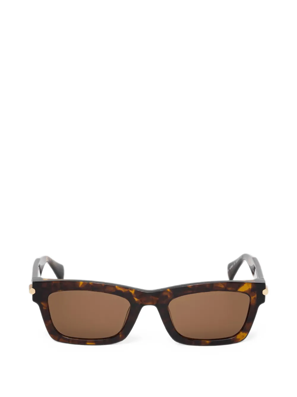 AllSaints tortoiseshell-effect rectangle-frame sunglasses - Marrone