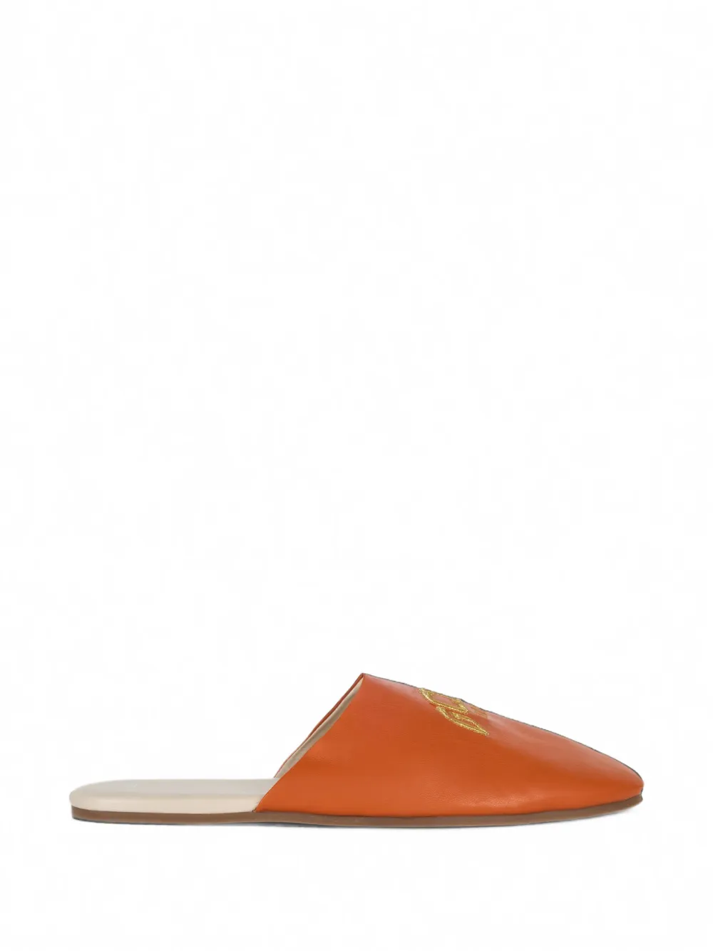GCDS mules à logo brodé - Orange GCDS mules à logo brodé - Orange