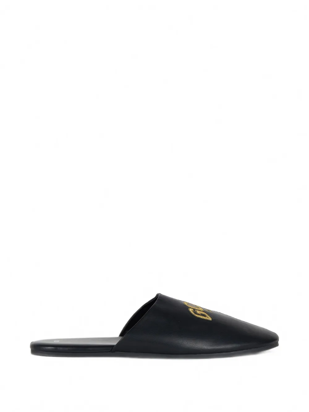 GCDS Sandali slides con punta tonda - Nero