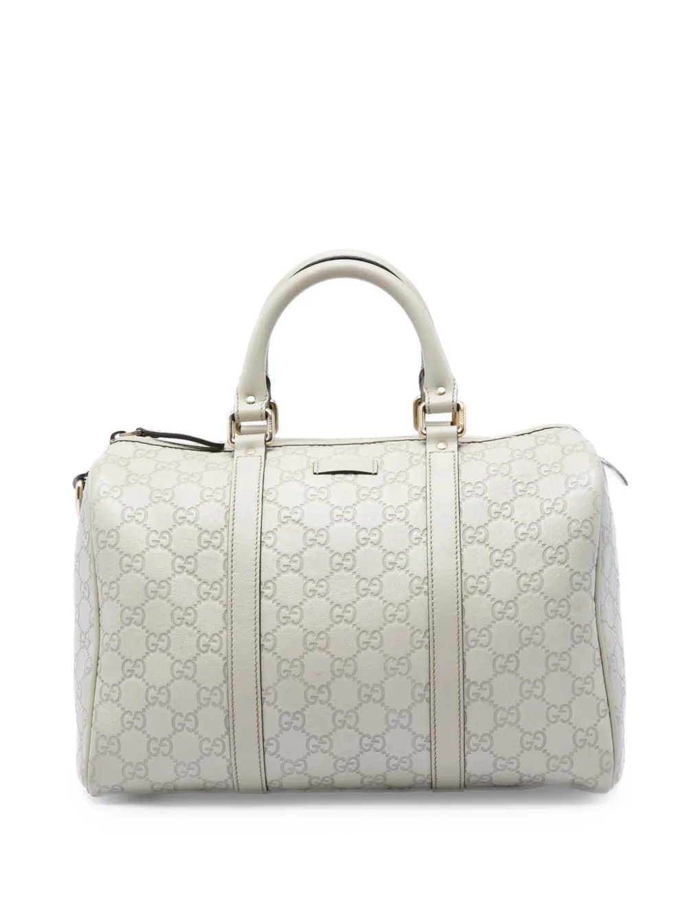 Gucci Pre-Owned 2016-2026 Medium Guccissima Joy boston bag - Bianco
