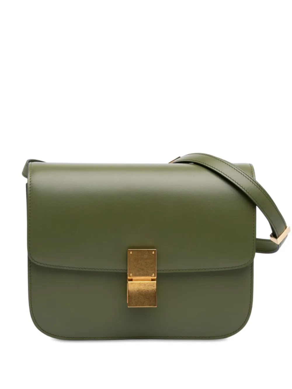 Celine Pre-Owned 2015 Medium Calfskin Classic Box crossbody bag - Verde