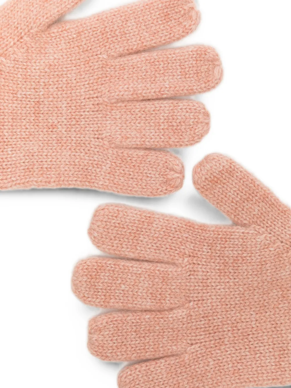 Bonpoint Fijngebreide handschoenen met geribbelde manchetten Roze