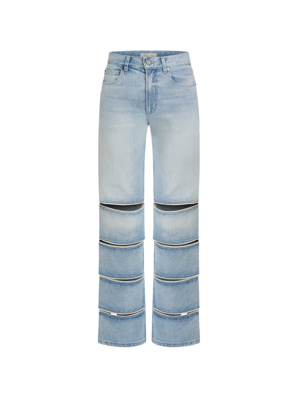Contessa Mills New Arcada Jeans mit Lederbesatz - Blau