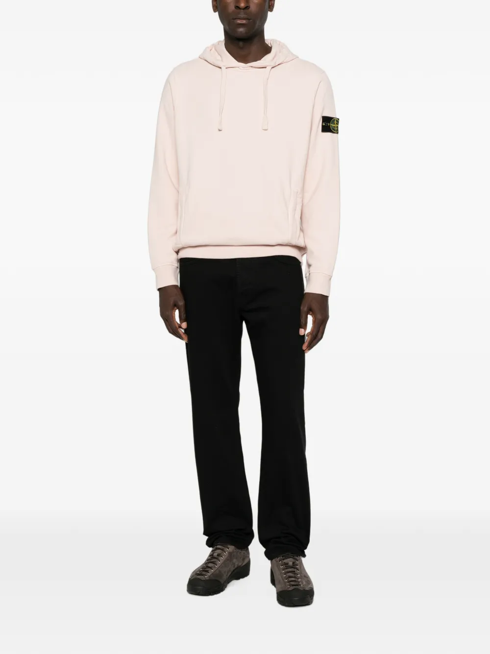 Stone Island Hoodie met Compass-logopatch Roze