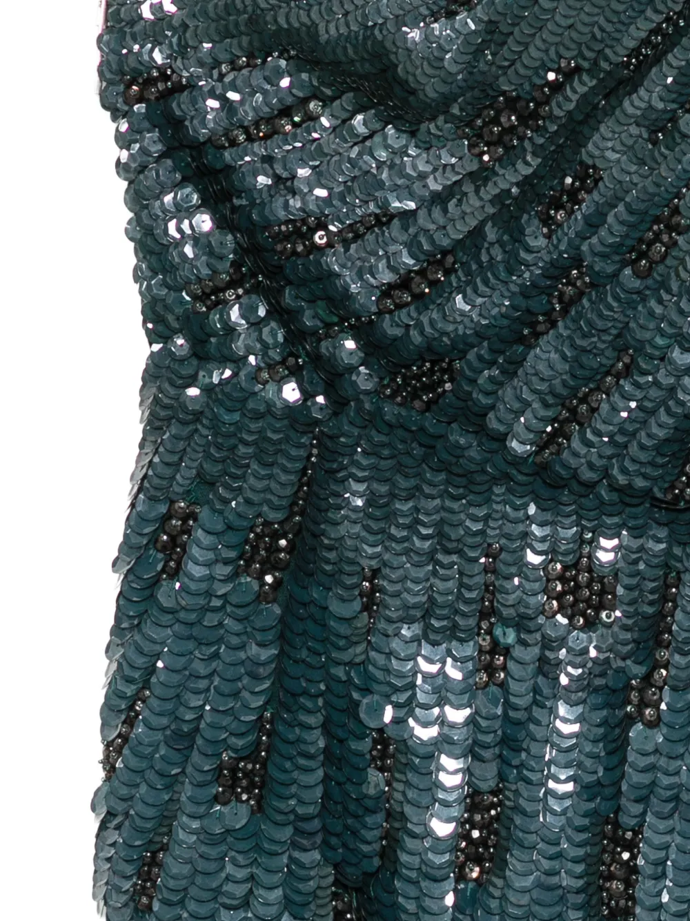 Elie Saab Asymmetrische top verfraaid met pailletten Groen