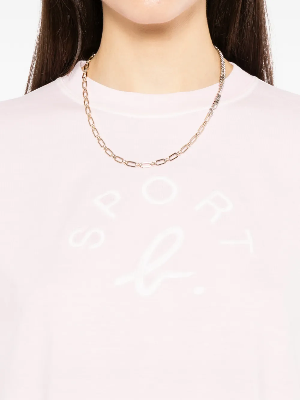 SPORT b. by agnès b. T-shirt met geborduurd logo Roze