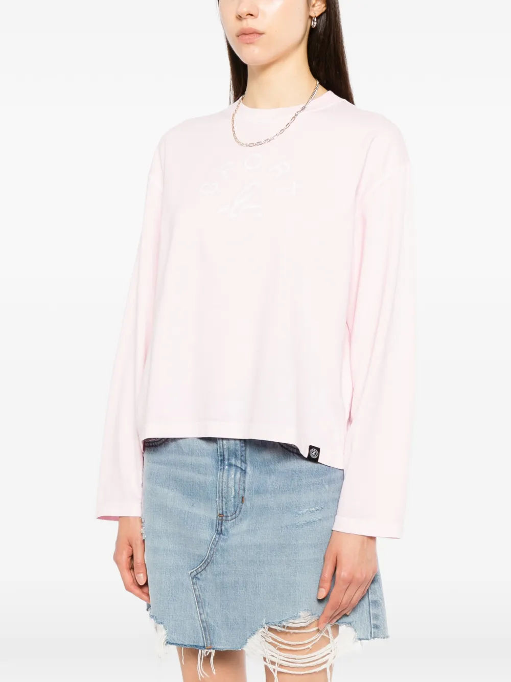 SPORT b. by agnès b. T-shirt met geborduurd logo Roze