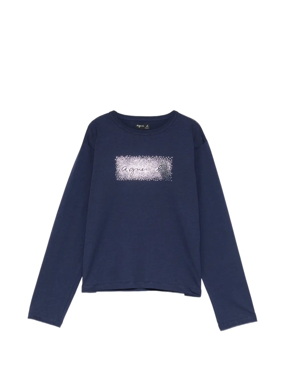 agnès b. logo-print long-sleeve T-shirt