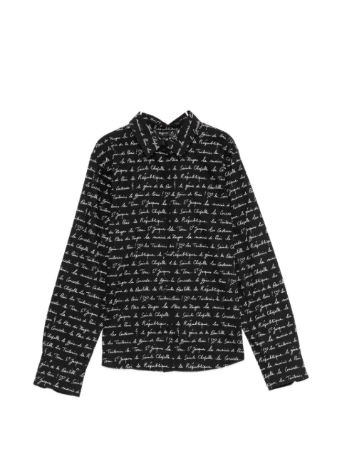 agnès b. Paris Landmark handwriting-print shirt