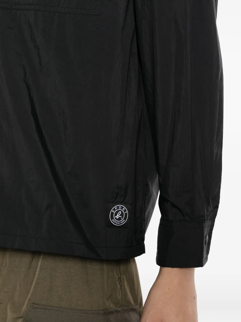SPORT b. by agnès b. logo-patch shirt Zwart